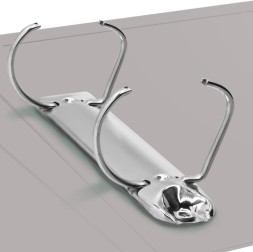 Папка на 2-х D-кольцах Бюрократ -0840/2DGREY A4 пластик 0.8мм кор.40мм внутр. с вставкой серый