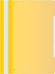 Папка-скоросшиватель Бюрократ -PS-K20YEL A4 прозрач.верх.лист карм.на лиц.стор. пластик желтый 0.12/0.16