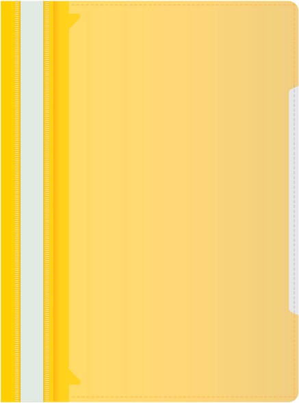 Папка-скоросшиватель Бюрократ -PS-K20YEL A4 прозрач.верх.лист карм.на лиц.стор. пластик желтый 0.12/0.16