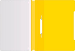 Папка-скоросшиватель Бюрократ -PS-K20YEL A4 прозрач.верх.лист карм.на лиц.стор. пластик желтый 0.12/0.16