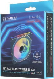 Вентилятор для корпуса Lian-Li Uni Fan SL-INF Wireless 120 Reverse ARGB 120х122.1x28 черный 4-pin 32.2дБ (G99.12RSLIN1W1B.R0) Ret