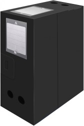 Короб архивный вырубная застежка Бюрократ -BA100/08BLCK пластик 0.8мм корешок 100мм 330x245мм черный