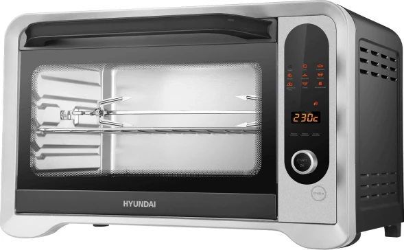 Мини-печь Hyundai MIO-HY104 35л. 1600Вт черный/серебристый