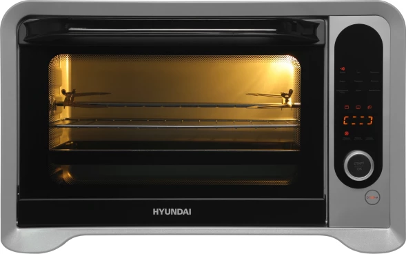 Мини-печь Hyundai MIO-HY104 35л. 1600Вт черный/серебристый