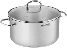 Кастрюля Rondell Solo RDS-1603 5.1л. d=24см (с крышкой) стальной