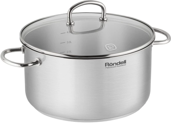 Кастрюля Rondell Solo RDS-1603 5.1л. d=24см (с крышкой) стальной