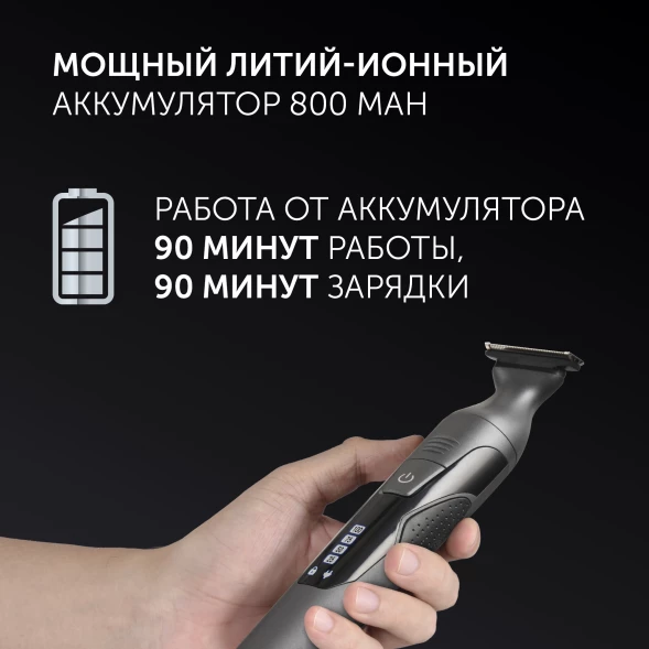 Машинка для стрижки Polaris Ultra Blade PHC 1704 графитовый (насадок в компл:1шт)