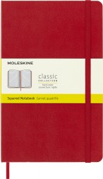 Блокнот Moleskine CLASSIC QP061R Large 130х210мм 240стр. клетка твердая обложка красный