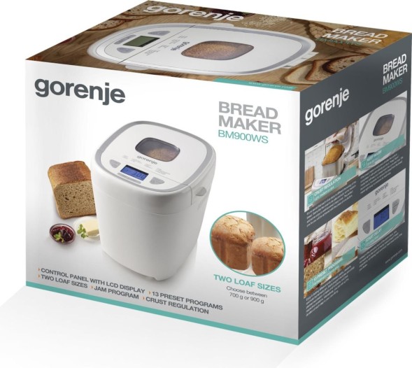 Хлебопечь Gorenje BM900WS 550Вт белый