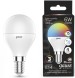 Лампа светодиодная Gauss 105101406 6Вт цок.:E14 шар 220B св.свеч.RGB (упак.:1шт)