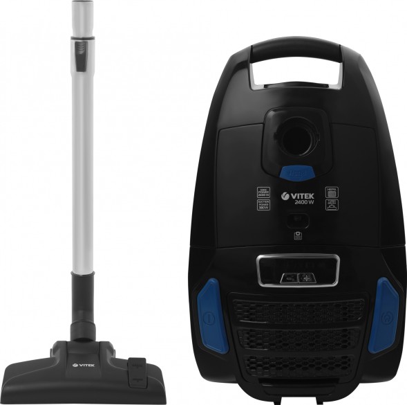 Пылесос Vitek VT-1899 GY 2400Вт черный (в компл.:4мешка)