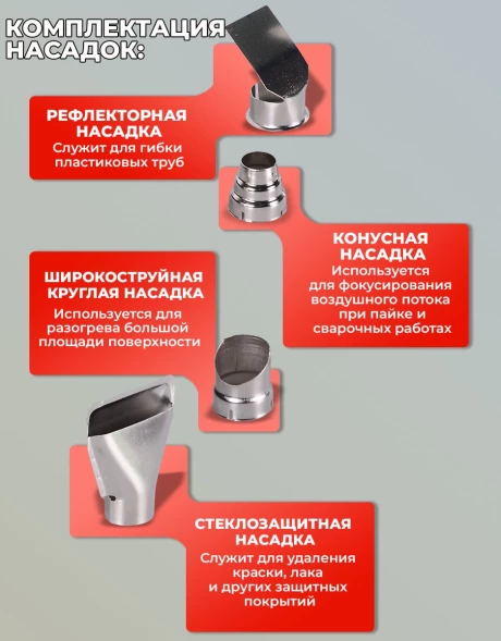 Технический фен Ресанта ФЭ-2000ЭК 2000Вт темп.50/50-550/50-550С