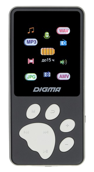 Плеер Hi-Fi Flash Digma S4 8Gb черный/серый/1.8&amp;quot;/FM/microSDHC