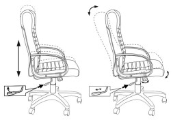 Кресло руководителя Бюрократ KB-10LITE черный эко.кожа крестов. пластик