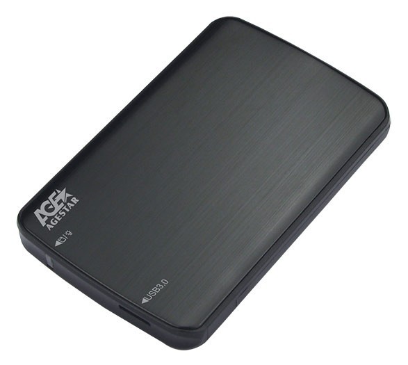 Внешний корпус для HDD/SSD AgeStar 3UB2A12 SATA USB3.0 пластик/алюминий черный 2.5&amp;quot;
