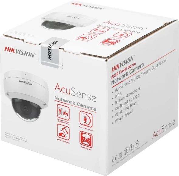 Камера видеонаблюдения IP Hikvision DS-2CD2123G2-IU(4mm)(D) 4-4мм цв. корп.:белый