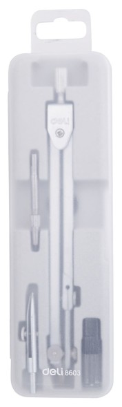 Циркуль Deli E8603 металл в компл.:грифель