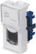 Вставка Cabeus KJ-RJ45-CAT.6-180T-FP-L-22,5 установочная Keystone 1xRJ45 ABS пластик белый