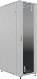 Шкаф серверный NTSS Премиум (NTSS-R22U60100GS) напольный 22U 600x1000мм пер.дв.стекл металл 900кг серый 910мм 60.5кг 1102мм IP20 сталь