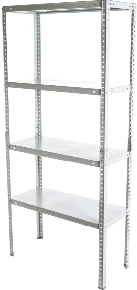 Стеллаж Практик MS Standart 160KD/70x30/4 пол.:4 разборная 1600x700x300мм серый (S24099023402)