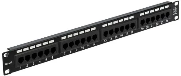 Патч-панель Rexant 04-0021 19&amp;quot; 1U 24xRJ45 кат.5E UTP