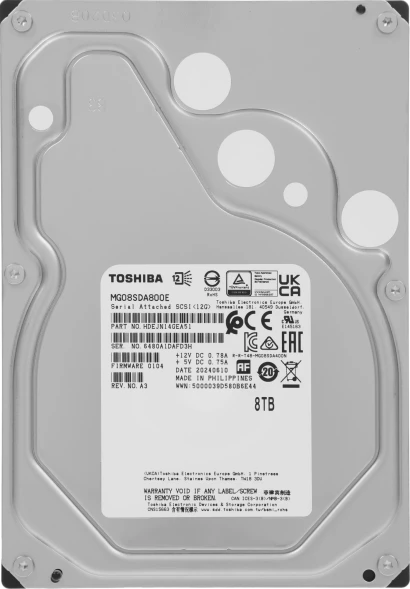 Жесткий диск Toshiba SAS 3.0 8Tb MG08SDA800E Enterprise Capacity (7200rpm) 256Mb 3.5&amp;quot;