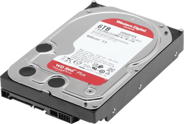 Жесткий диск WD SATA-III 6TB WD60EFPX NAS Red Plus (5400rpm) 256Mb 3.5&amp;quot;