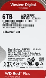 Жесткий диск WD SATA-III 6TB WD60EFPX NAS Red Plus (5400rpm) 256Mb 3.5&amp;quot;