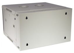 Шкаф коммутационный Lanmaster (TWT-CBW3G-22U-6X6-GY) настенный 22U 600x600мм пер.дв.стекл задн.дв.спл.стал.лист 2 бок.пан. 60кг серый 441мм 1079мм IP20