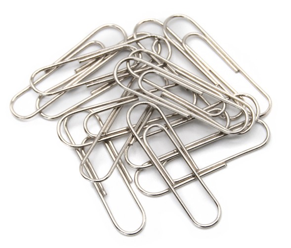 Скрепки Silwerhof 194041 никель 28мм (упак.:100шт) картонная коробка