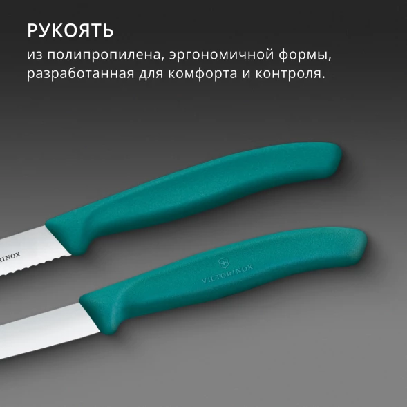 Набор ножей кухон. Victorinox Swiss Classic 6.7114.2C1 для чистки овощей и фруктов компл.:2предм. зеленый европодвес