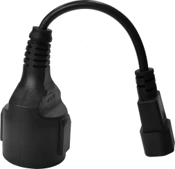 Шнур питания Lanmaster LAN-PPS/14-0.2-BK Schuko-С14 проводник.:3x0.75мм2 0.2м 220В 10А черный