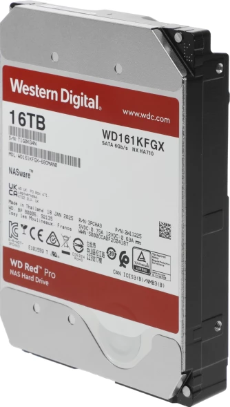 Жесткий диск WD SATA-III 16Tb WD161KFGX NAS Red Pro (7200rpm) 512Mb 3.5&amp;quot;