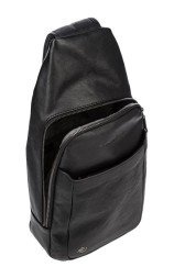 Рюкзак слинг Piquadro Black Square CA4827B3/N черный натур.кожа