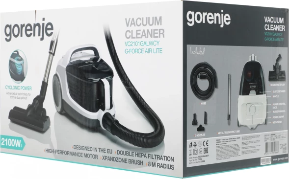 Пылесос Gorenje VC2101GALWCY 2100Вт белый/черный