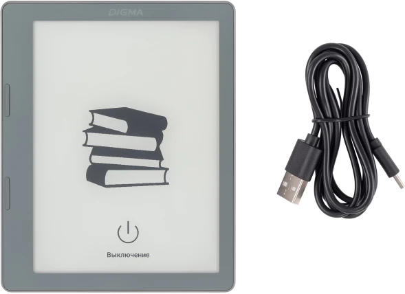 Электронная книга Digma E2 5.83&amp;quot; E-Ink 680x920 Touch Screen 1.2Ghz 1Gb/8Gb/SD/microSDHC/подсветка дисплея светло-серый