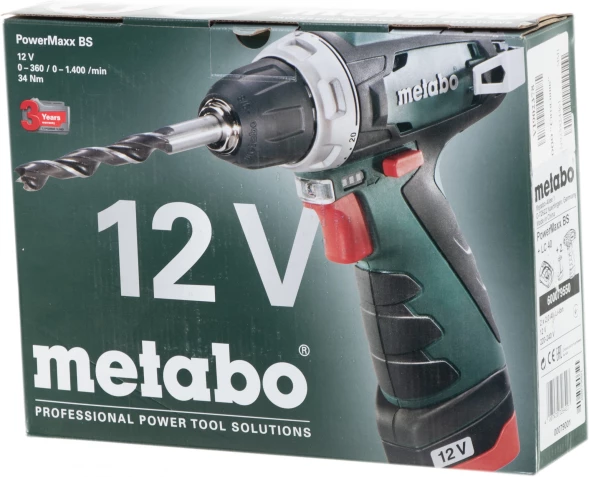 Дрель-шуруповерт Metabo PowerMaxx BS аккум. патрон:быстрозажимной (600079550)