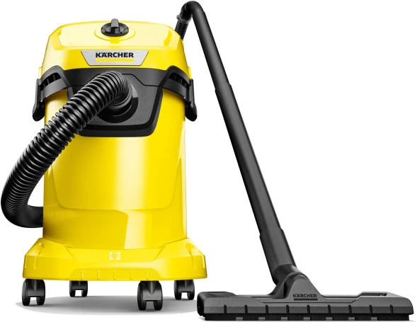 Строительный пылесос Karcher WD 3 V-17/4/20 1000Вт (уборка: сухая/влажная) желтый