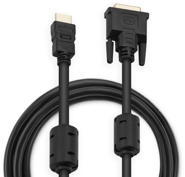 Кабель Buro HDMI (m) DVI-D (m) 3м (HDMI-19M-DVI-D-3M) феррит.кольца
