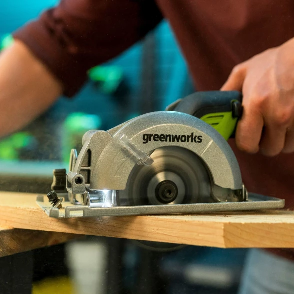 Циркулярная пила (дисковая) Greenworks G24MCS (ручная) D диска.:120мм (1501207CUA)