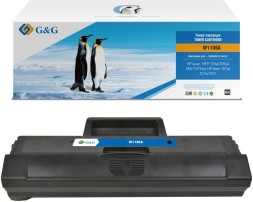 Картридж лазерный G&amp;amp;G GG-W1106A черный (1000стр.) для HP Laser 107a/107r/107w/135a MFP/135r MFP/135w MFP/137fnw MFP