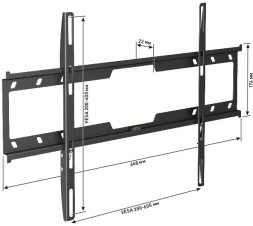 Кронштейн для телевизора Holder F6618-B черный 32&amp;quot;-70&amp;quot; макс.45кг настенный фиксированный