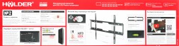 Кронштейн для телевизора Holder F6618-B черный 32&amp;quot;-70&amp;quot; макс.45кг настенный фиксированный