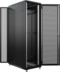 Шкаф серверный NTSS Премиум (NTSS-R42U80100PD/PDD-BL) напольный 42U 800x1000мм пер.дв.перфор. металл 900кг серый 910мм 160кг 1987мм IP20 сталь