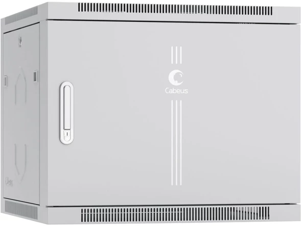 Шкаф коммутационный Cabeus (SH-05F-9U60/60M) настенный 9U 600x600мм пер.дв.металл 60кг серый 540мм 22.5кг 501мм IP20 сталь
