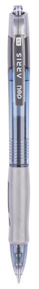 Ручка гелев. автоматическая Deli Arris EG08-BK прозрачный/серый d=0.5мм черн. черн. резин. манжета