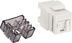 Модуль Lanmaster LAN-OK45U5E/180R-WH информ. Keystone RJ45 кат.5E бел.