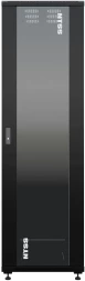 Шкаф серверный NTSS Премиум (NTSS-R42U80100GS-BL) напольный 42U 800x1000мм пер.дв.стекл металл 900кг черный 910мм 160кг 1987мм IP20 сталь