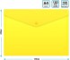 Конверт на кнопке Бюрократ -PK803ANYEL A4 непрозрачный пластик 0.18мм желтый