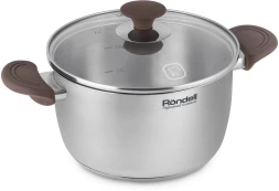 Кастрюля Rondell Coffee Bean RDS-1644 3.2л. d=20см (с крышкой) стальной
